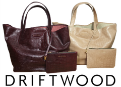 Cape Tribulation Crocodile Print Leather Tote in Sand