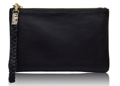 Sunset Two- tone Black & Gold Metallic Clutch
