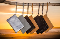 Sunset Tan Clutch with Gold Studs LTD EDITION